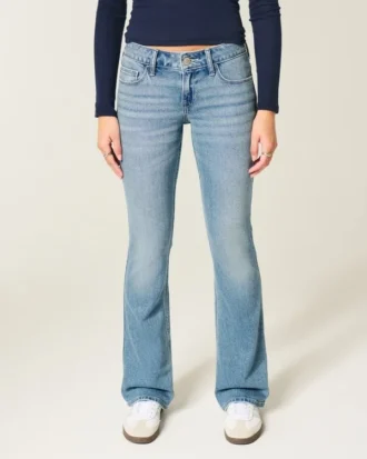 Matala vyötärö, keskipitkä pesu, bootcut-farkut