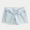 Matala vyötärö, vaalea pesu, löysät denimshortsit 5″ Matala vyötärö, vaalea pesu, löysät denimshortsit 5″