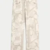 Matala vyötäröinen camo-baggy-farkku Matala vyötäröinen camo-baggy-farkku