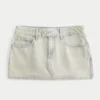 Matala vyötäröinen denim-minihame Matala vyötäröinen denim-minihame