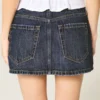Matala vyötäröinen denim-minihame Matala vyötäröinen denim-minihame