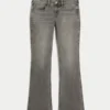 Matala vyötäröinen harmaa bootcut-farkku Matala vyötäröinen harmaa bootcut-farkku