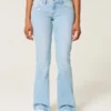 Matala vyötäröinen tähtikirjailtu bootcut-farkku Matala vyötäröinen tähtikirjailtu bootcut-farkku