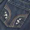 Matala vyötäröinen tumma denim-minihame Matala vyötäröinen tumma denim-minihame