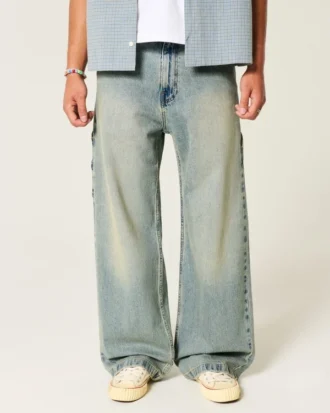 Medium Wash Super Baggy Painter -farkut