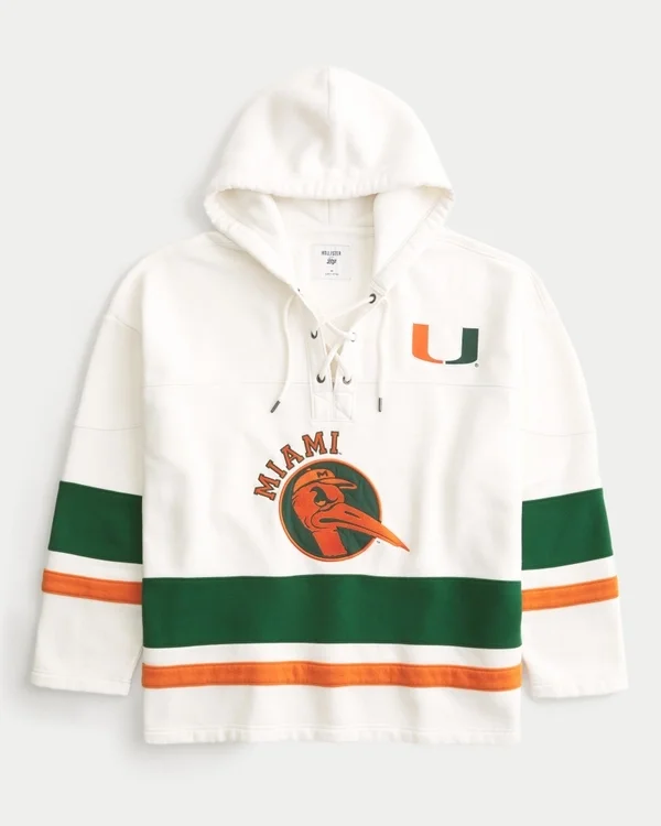 Miami Hurricanes -jääkiekkojoukkueen graafinen huppari Miami Hurricanes -jääkiekkojoukkueen graafinen huppari