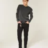 Mustat haalistumattomat urheilulliset skinny-farkut Mustat haalistumattomat urheilulliset skinny-farkut