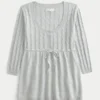Neulottu babydoll-villapaita Neulottu babydoll-villapaita