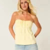 Olkaimeton, kiristetty babydoll-toppi Olkaimeton, kiristetty babydoll-toppi