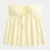 Olkaimeton, kiristetty babydoll-toppi Olkaimeton, kiristetty babydoll-toppi