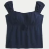 Olkapäät paljastava babydoll-toppi Olkapäät paljastava babydoll-toppi
