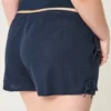 Pehmeät shortsit, joissa sivussa rusetti, pellavaseosta Pehmeät shortsit, joissa sivussa rusetti, pellavaseosta