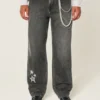 Pesty Black Star Graphic Baggy Jeans Pesty Black Star Graphic Baggy Jeans