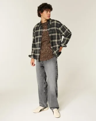 Pesty harmaa skater-malliset baggy-farkut