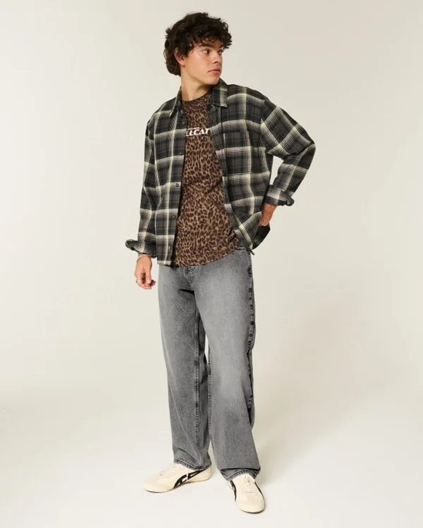 Pesty harmaa skater-malliset baggy-farkut Pesty harmaa skater-malliset baggy-farkut