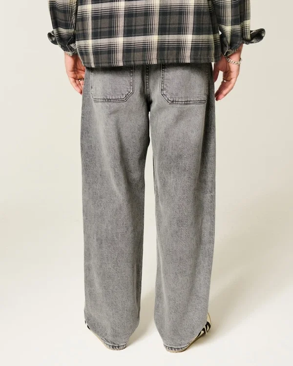 Pesty harmaa skater-malliset baggy-farkut Pesty harmaa skater-malliset baggy-farkut
