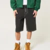 Pesty musta Cat Graphic Super Baggy -denimshortsit Pesty musta Cat Graphic Super Baggy -denimshortsit