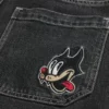 Pesty musta Cat Graphic Super Baggy -denimshortsit Pesty musta Cat Graphic Super Baggy -denimshortsit