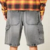 Pesty musta denim-baggy-maalarihousut Pesty musta denim-baggy-maalarihousut