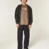Pesty musta saumattu skater-baggy-farkku Pesty musta saumattu skater-baggy-farkku
