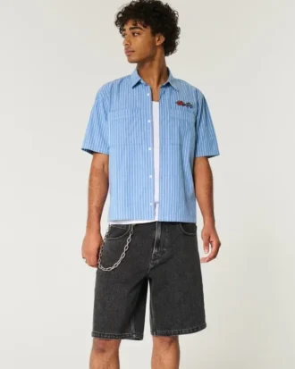 Pesty mustat baggy-farkkushortsit
