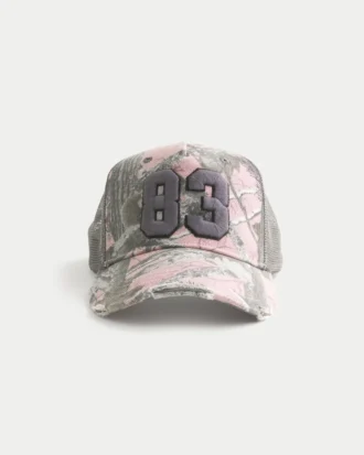 Pinkki Camo Number -grafiikkakorkkilippis