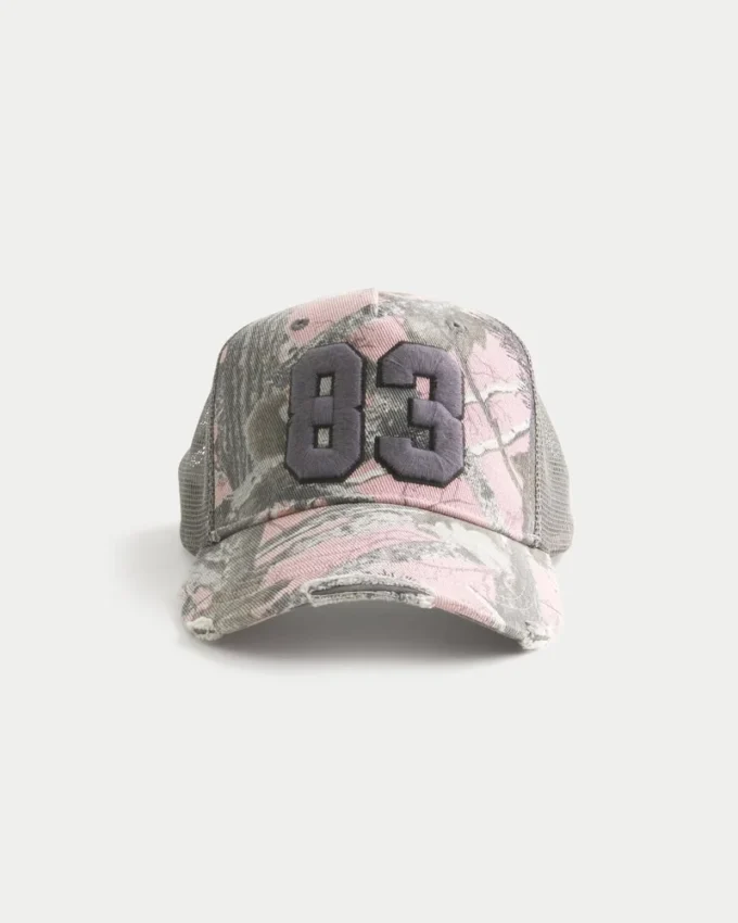 Pinkki Camo Number -grafiikkakorkkilippis