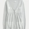 Pitkähihainen Flyaway Babydoll -neuletakki Pitkähihainen Flyaway Babydoll -neuletakki