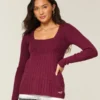 Pitkähihainen, neliönkauluksinen babydoll-mekko Pitkähihainen, neliönkauluksinen babydoll-mekko