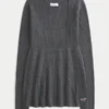 Pitkähihainen, neliönkauluksinen babydoll-mekko Pitkähihainen, neliönkauluksinen babydoll-mekko