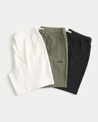 Polven yläpuolelle ulottuvat fleece-logoshortsit, 3 kpl