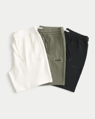 Polven yläpuolelle ulottuvat fleece-logoshortsit, 3 kpl