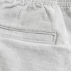 Polvipituiset pellavaseoksesta valmistetut vetoketjulliset shortsit Polvipituiset pellavaseoksesta valmistetut vetoketjulliset shortsit