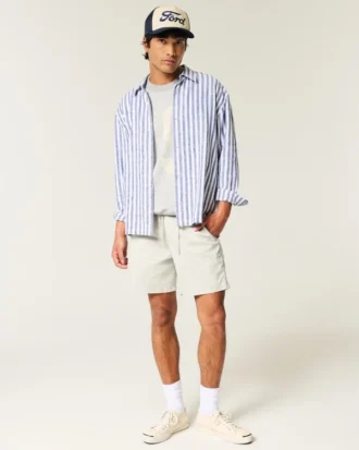 Polvipituiset twill-shortsit
