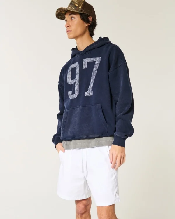 Polvipituiset twill-shortsit Polvipituiset twill-shortsit