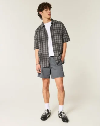 Polvipituiset twill-shortsit