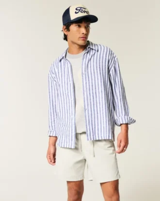 Polvipituiset twill-shortsit