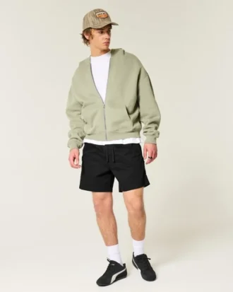 Polvipituiset twill-shortsit