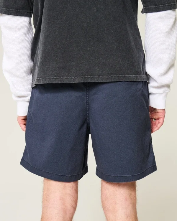 Polvipituiset twill-shortsit Polvipituiset twill-shortsit