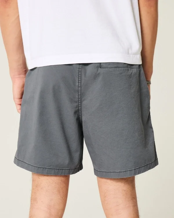 Polvipituiset twill-shortsit Polvipituiset twill-shortsit