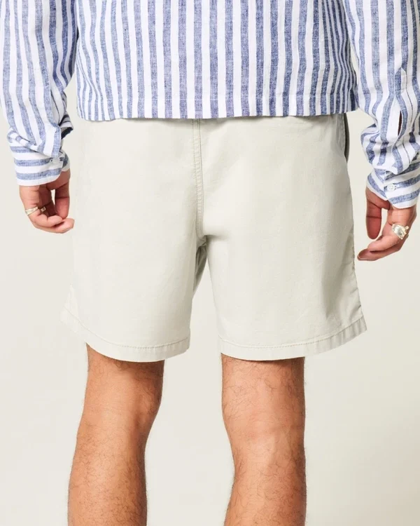 Polvipituiset twill-shortsit Polvipituiset twill-shortsit