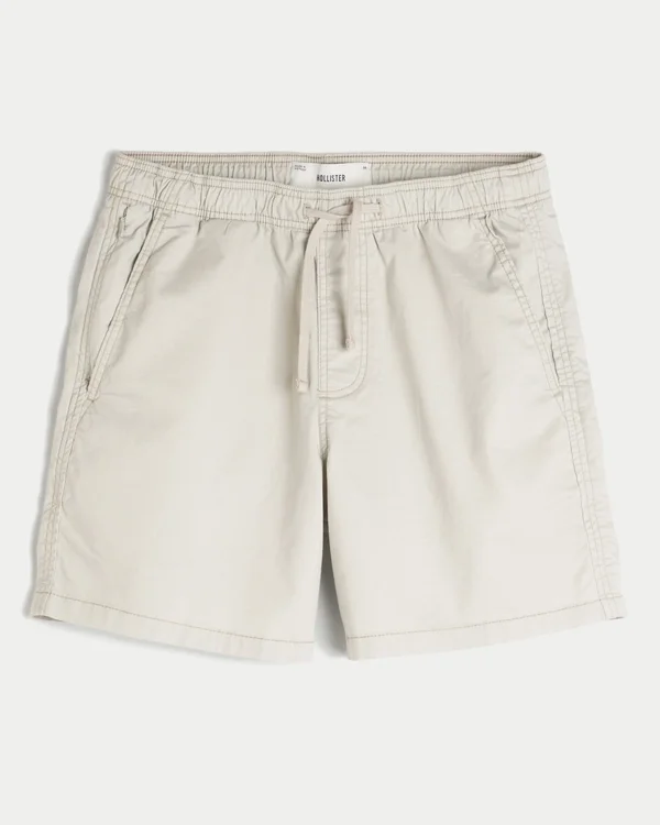 Polvipituiset twill-shortsit Polvipituiset twill-shortsit
