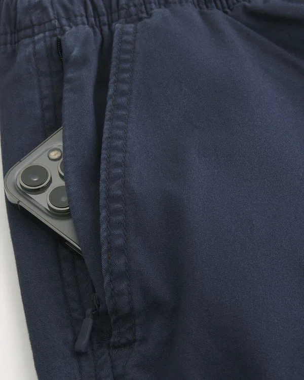 Polvipituiset twill-shortsit Polvipituiset twill-shortsit