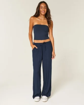 Pull-On Slub -housut