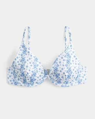 Ribbattu, syvään uurrettu bikiniliivi