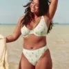 Ribbineulottu, korkea-reunainen Cheekiest-bikinien alaosa