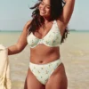 Ribbineulottu, korkea-reunainen Cheekiest-bikinien alaosa