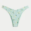 Ribbineulottu, korkea-reunainen Cheekiest-bikinien alaosa