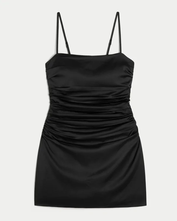 Satiininen selkäpuolella rusetti Bodycon-mekko Satiininen selkäpuolella rusetti Bodycon-mekko