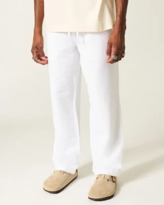 Seersucker-loose-pull-on-housut
